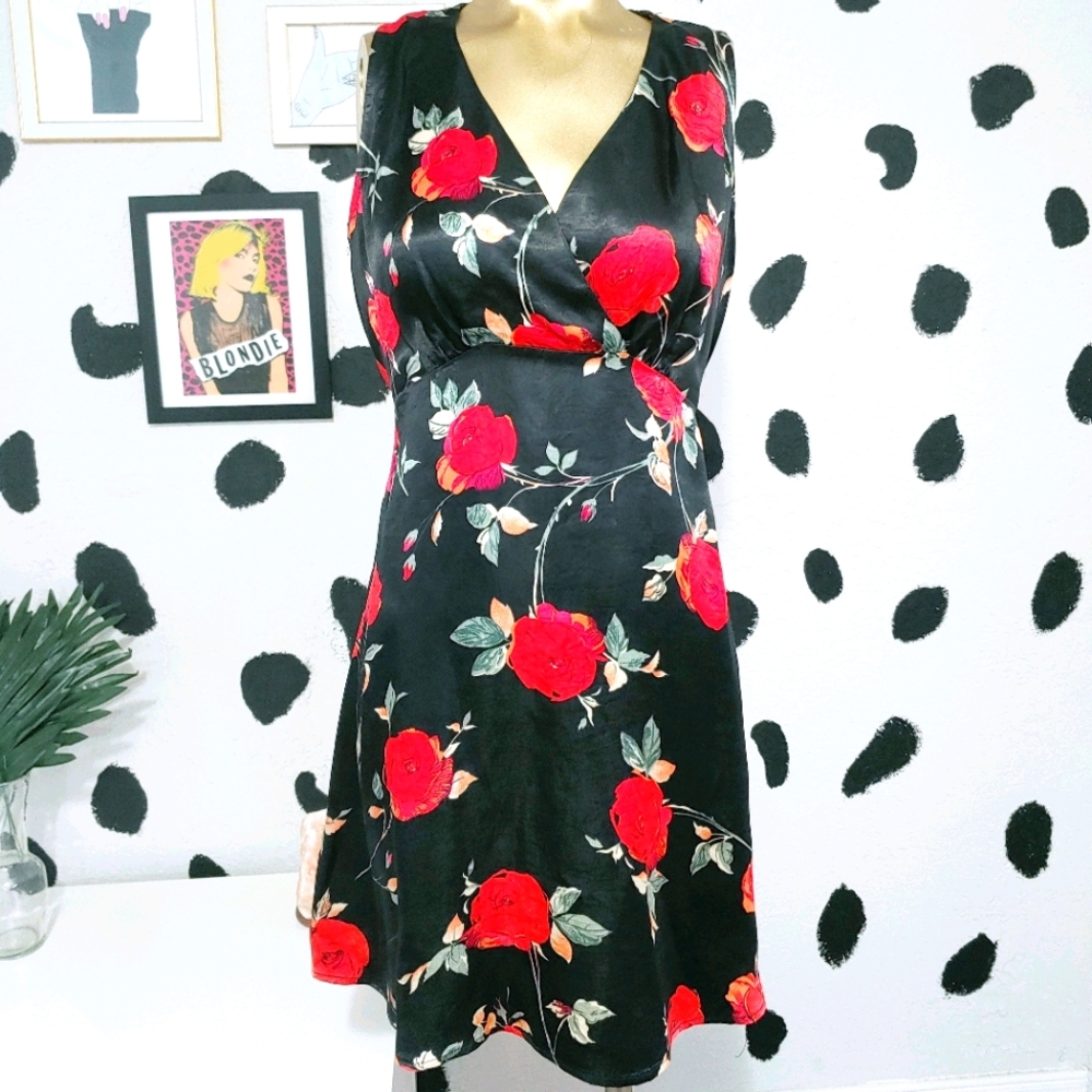 Red Roses Vintage Skater Dress